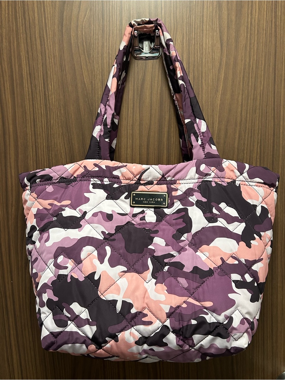 Marc Jacobs EUC Purple & Pink Camo Quilted Tote